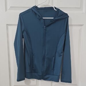 NWOT- Women's Dark Blue Teal Hooded Jacket